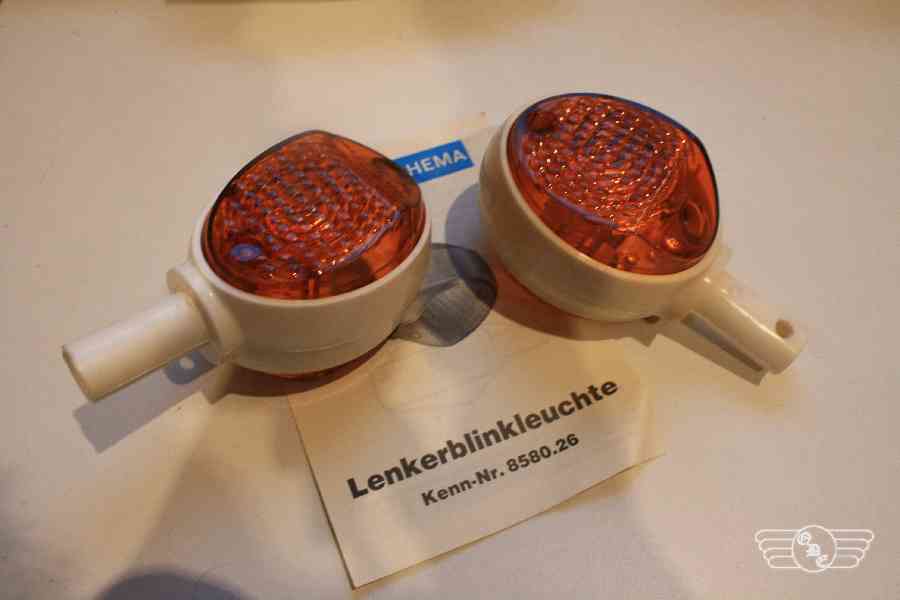 Blinkleuchten paar weiß, NOS