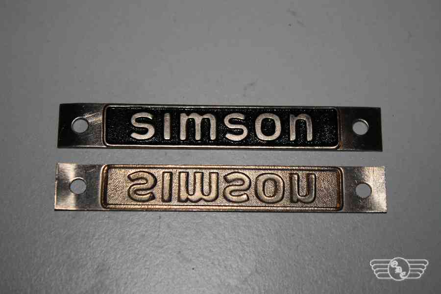 Schild Sitzbank Simson