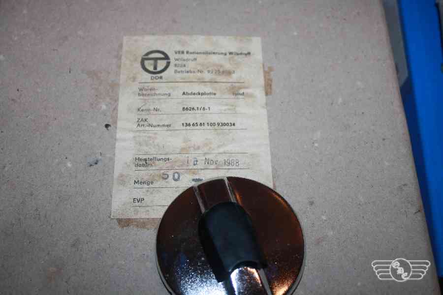 50x MZ TS 125-250, Zündschloßabdeckung, IWL, DDR neu chrom